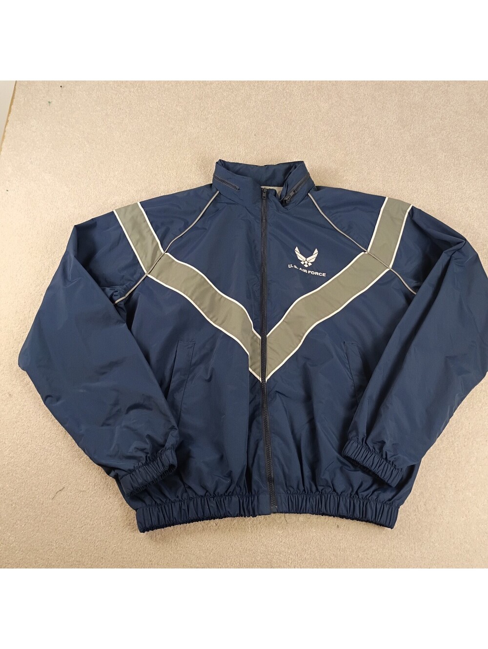 Vintage U.S Air Force Windbreaker Jacket Men's Med Long Boxy Fitness Training
